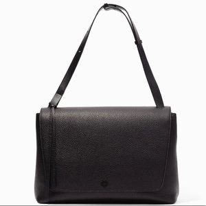 Dagne Dover Simone leather satchel handbag black